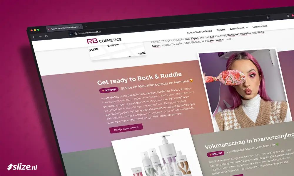 rb cosmetics - kappersgroothandel - tijdelijke wordpress website bouwen